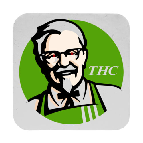 THC - 9cm Square Hardback Drinks Coaster Thumbnail