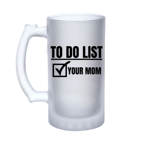 To Do List - 16oz Frosted Glass Beer Stein Thumbnail