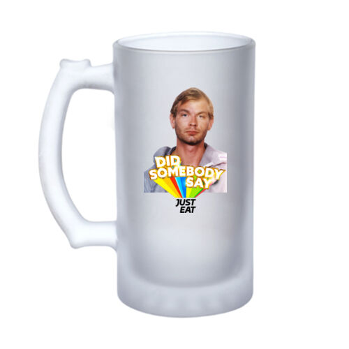 Just Eat - 16oz Frosted Glass Beer Stein Thumbnail