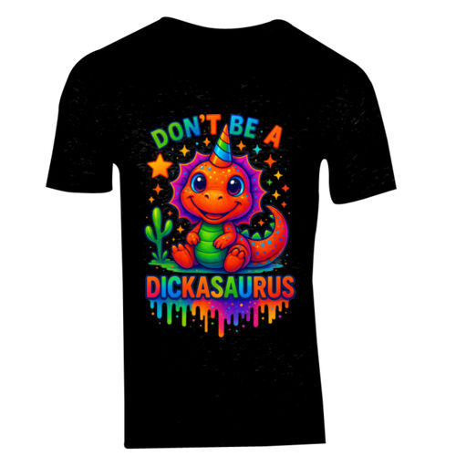 Don't Be A Dickasaurous - GD10 Softstyle® Adult V-Neck T-Shirt Thumbnail