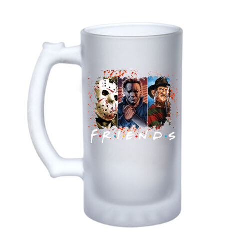 Friends (Jason+Michael+Freddie) - 16oz Frosted Glass Beer Stein Thumbnail