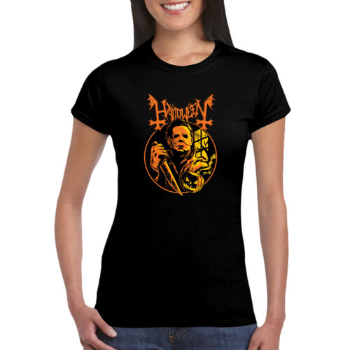 Halloween (Circle Logo) - GD72 Softstyle® Ladies' T-Shirt Thumbnail