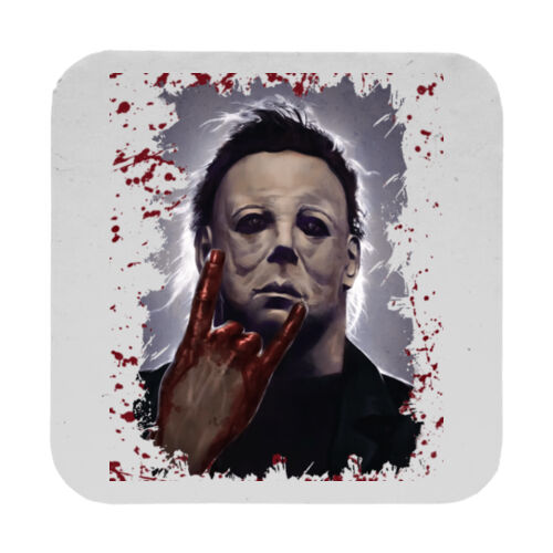 Halloween (Rock Horns) - 9cm Square Hardback Drinks Coaster Thumbnail