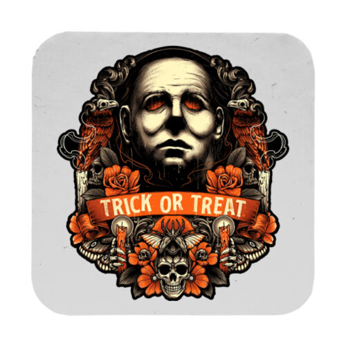 Halloween (Trick Or Treat) - 9cm Square Hardback Drinks Coaster Thumbnail
