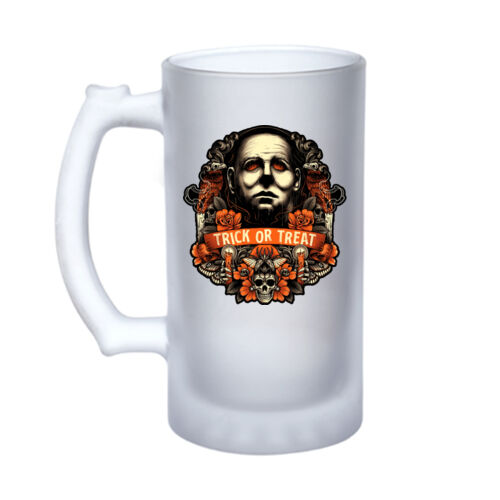 Halloween (Trick Or Treat) - 16oz Frosted Glass Beer Stein Thumbnail