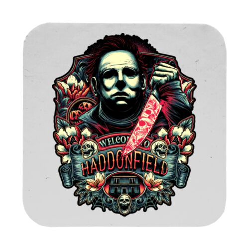 Halloween (Welcome To Haddonfield) - 9cm Square Hardback Drinks Coaster Thumbnail