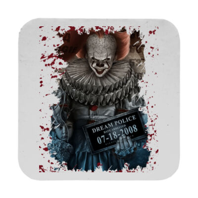 It (Dream Police Mug Shot) - 9cm Square Hardback Drinks Coaster Thumbnail