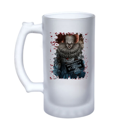 It (Dream Police Mug Shot) - 16oz Frosted Glass Beer Stein Thumbnail
