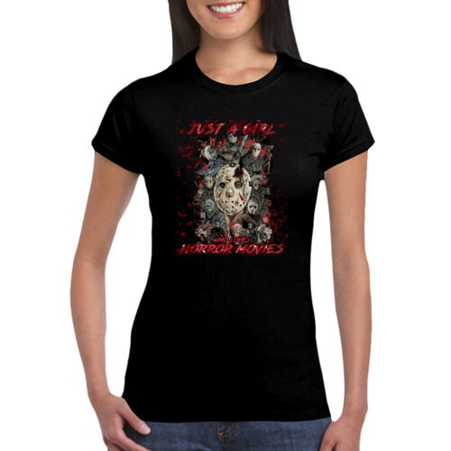 Just A Girl (Friday 13th) - GD72 Softstyle® Ladies' T-Shirt Thumbnail