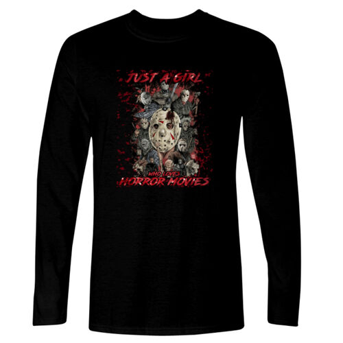 Just A Girl (Friday 13th) - GD11 Softstyle® Adult Long Sleeve T-Shirt Thumbnail
