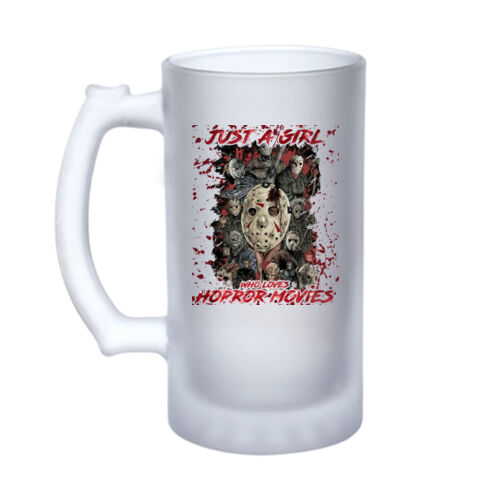 Just A Girl (Friday 13th) - 16oz Frosted Glass Beer Stein Thumbnail