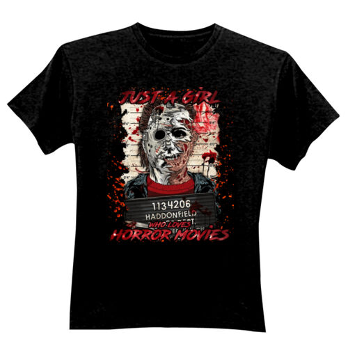Just A Girl (Halloween) - GD01 Softstyle Adult T-Shirt Thumbnail