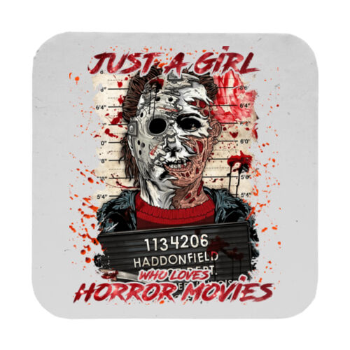 Just A Girl (Halloween) - 9cm Square Hardback Drinks Coaster Thumbnail