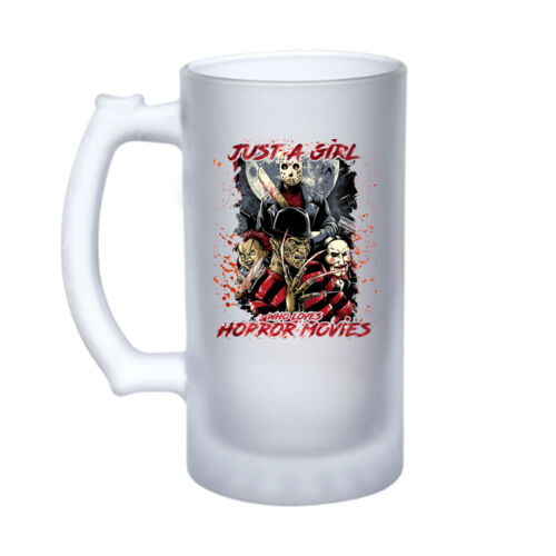 Just A Girl (Montage 3) - 16oz Frosted Glass Beer Stein Thumbnail
