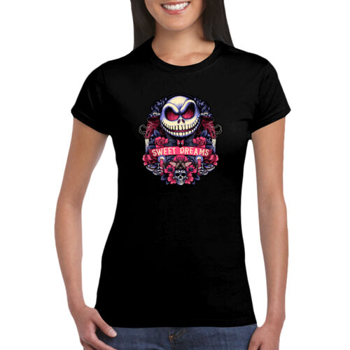 Nightmare Before Christmas (Sweet Dreams) - GD72 Softstyle® Ladies' T-Shirt Thumbnail
