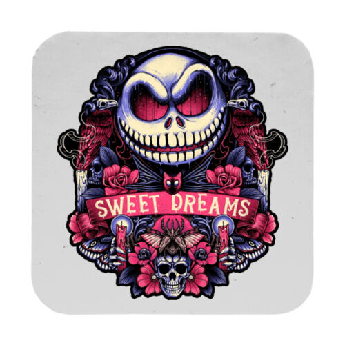 Nightmare Before Christmas (Sweet Dreams) - 9cm Square Hardback Drinks Coaster Thumbnail