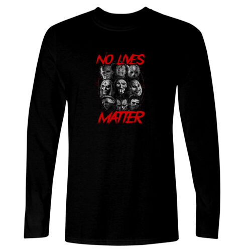 No Lives Matter (Monochrome Montage) - GD11 Softstyle® Adult Long Sleeve T-Shirt Thumbnail