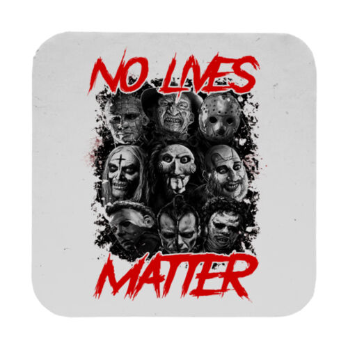 No Lives Matter (Monochrome Montage) - 9cm Square Hardback Drinks Coaster Thumbnail