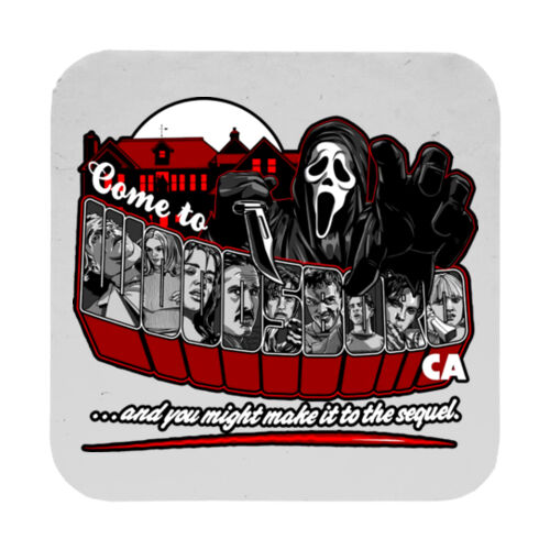 Scream (Come To CA) - 9cm Square Hardback Drinks Coaster Thumbnail