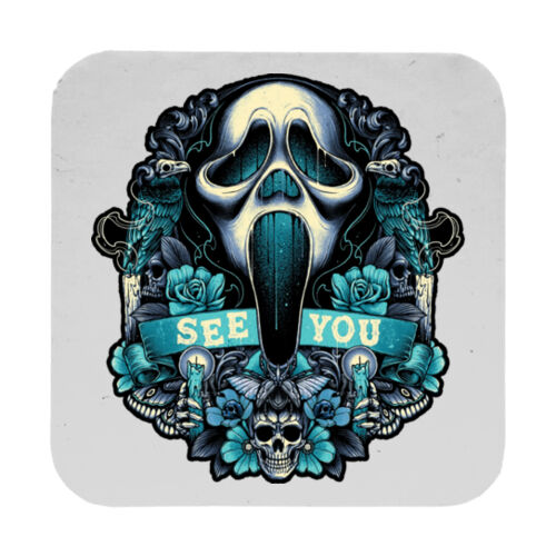 Scream (See You) - 9cm Square Hardback Drinks Coaster Thumbnail