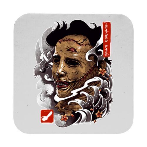 Texas Chainsaw Massacre (Leather Face) - 9cm Square Hardback Drinks Coaster Thumbnail