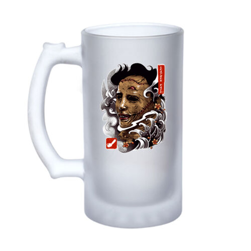 Texas Chainsaw Massacre (Leather Face) - 16oz Frosted Glass Beer Stein Thumbnail