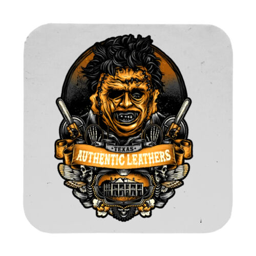 Texas Chainsaw Massacre (Texas Authentic Leathers) - 9cm Square Hardback Drinks Coaster Thumbnail