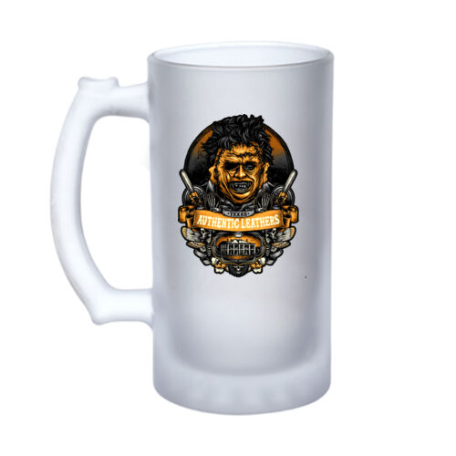 Texas Chainsaw Massacre (Texas Authentic Leathers) - 16oz Frosted Glass Beer Stein Thumbnail