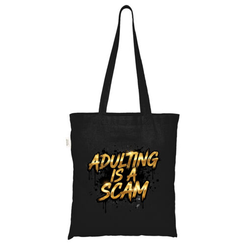 Adulting Is A Scam - ECO001 100% Recycled Cotton Tote Bag Thumbnail