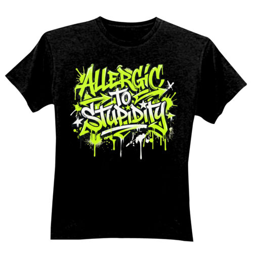 Allergic To Stupidity - GD01 Softstyle Adult T-Shirt Thumbnail