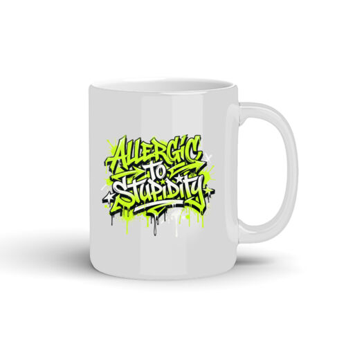 Allergic To Stupidity - 10oz Coffee Mug Thumbnail