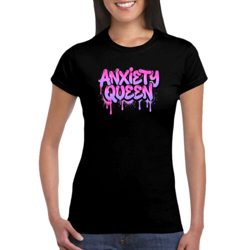 Anxiety Queen - GD72 Softstyle® Ladies' T-Shirt Thumbnail