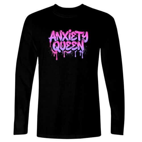 Anxiety Queen - GD11 Softstyle® Adult Long Sleeve T-Shirt Thumbnail