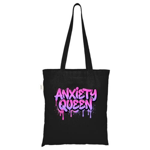Anxiety Queen - ECO001 100% Recycled Cotton Tote Bag Thumbnail