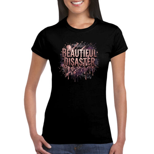 Beautiful Disaster - GD72 Softstyle® Ladies' T-Shirt Thumbnail