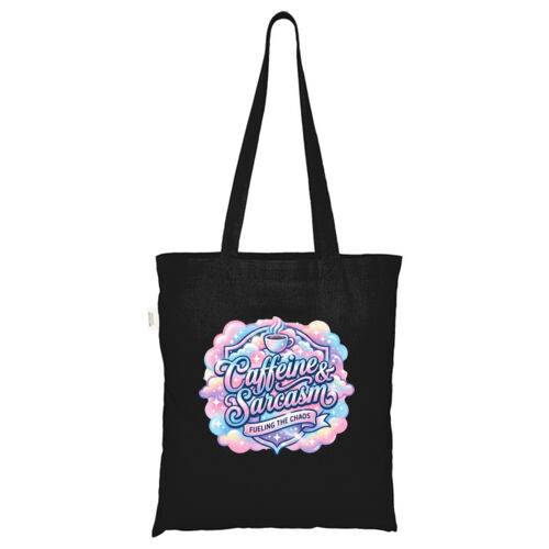 Caffeine & Sarcasm - ECO001 100% Recycled Cotton Tote Bag Thumbnail