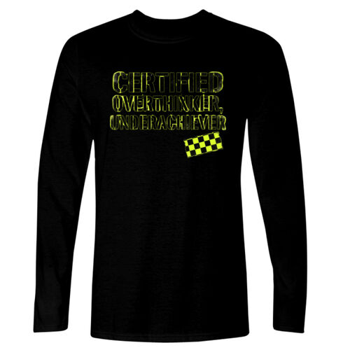 Certified Overthinker, Underachiever - GD11 Softstyle® Adult Long Sleeve T-Shirt Thumbnail