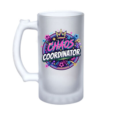 Chaos Coordinator - 16oz Frosted Glass Beer Stein Thumbnail