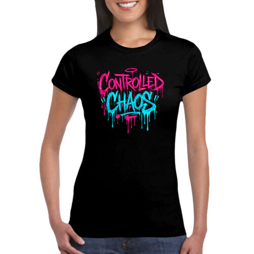 Controlled Chaos - GD72 Softstyle® Ladies' T-Shirt Thumbnail