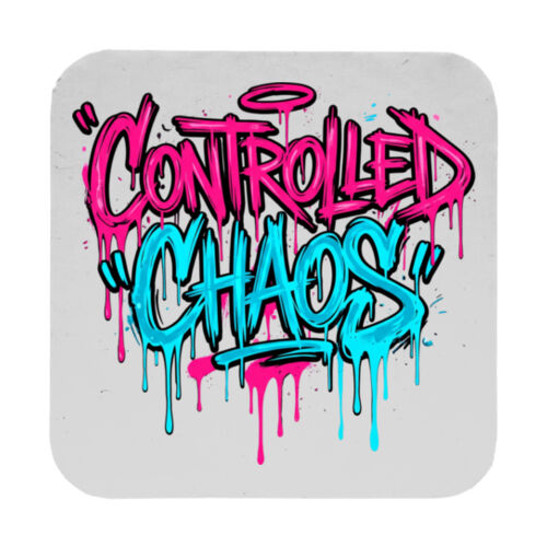 Controlled Chaos - 9cm Square Hardback Drinks Coaster Thumbnail