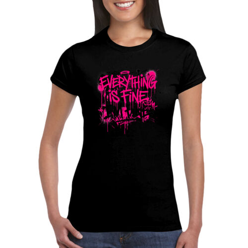 Everything Is Fine - GD72 Softstyle® Ladies' T-Shirt Thumbnail