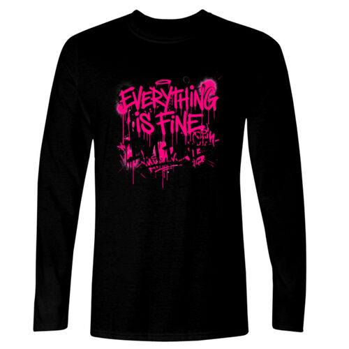 Everything Is Fine - GD11 Softstyle® Adult Long Sleeve T-Shirt Thumbnail