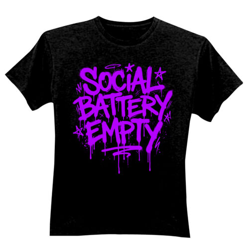 Social Battery Empty - GD01 Softstyle Adult T-Shirt Thumbnail