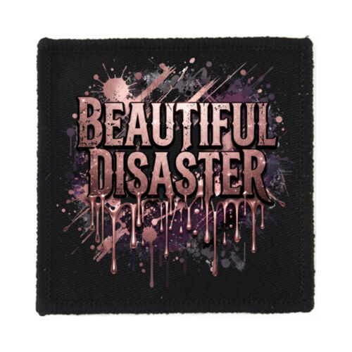 Beautiful Disaster - PS01 8cm Square Sew-On Patch Thumbnail