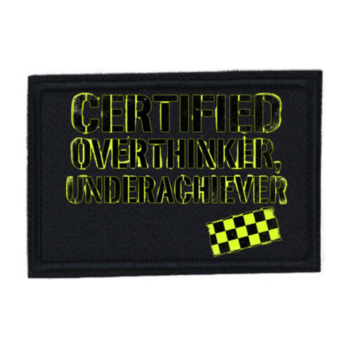 Certified Overthinker, Underachiever - PR01 Landscape 12cm x 8cm Rectangle Sew-On Patch Thumbnail