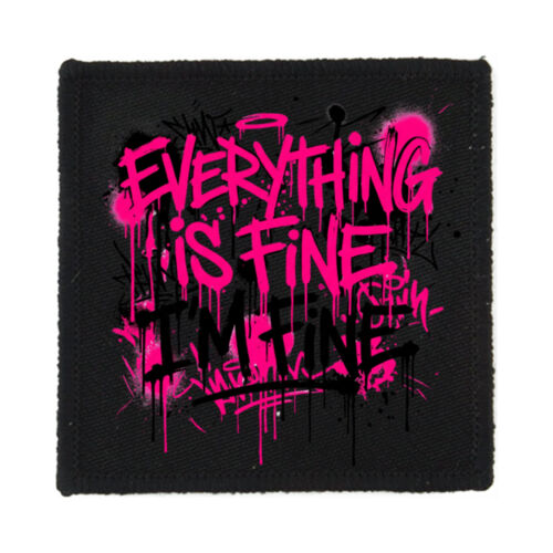 Everything Is Fine - PS01 8cm Square Sew-On Patch Thumbnail