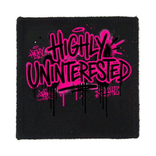 Highly Uninterested - PS01 8cm Square Sew-On Patch Thumbnail