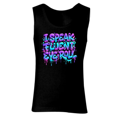 I Speak Fluent Eye Roll - GD77 Softstyle® Ladies' Tank Top Thumbnail