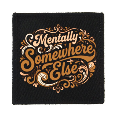 Mentally Somewhere Else - PS01 8cm Square Sew-On Patch Thumbnail
