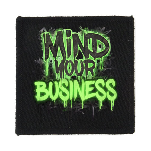 Mind Your Business - PS01 8cm Square Sew-On Patch Thumbnail